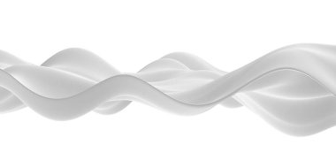 Beyaz soyut sıvı dalgalı arka plan. 3d resimleme