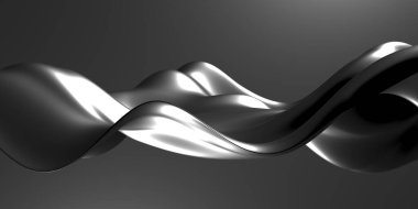 Metalik, soyut, dalgalı sıvı arka plan. 3d resimleme