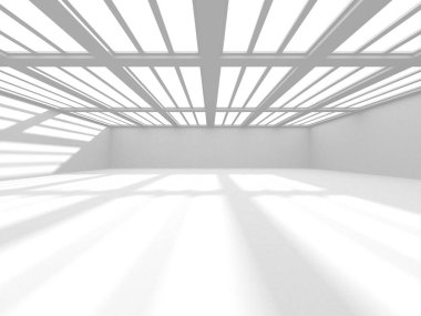 Beyaz Modern Arkaplan. Soyut Bina Konsepti. 3d Hazırlama