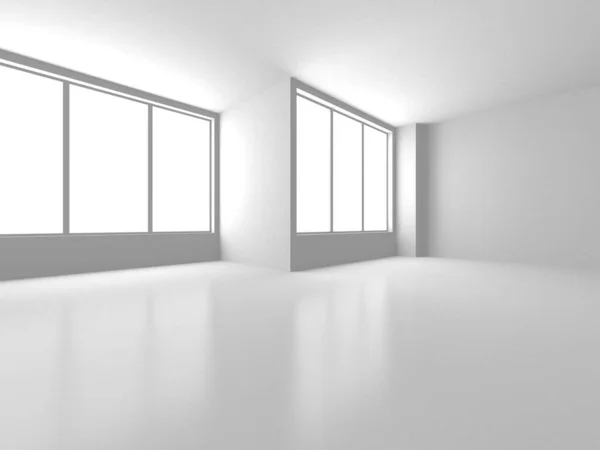 Белый Современный Фон Абстрактная Пустая Комната Render — стоковое фото