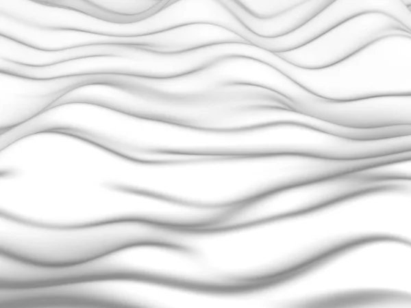 Fondo Ondulado Líquido Abstracto Blanco Ilustración Renderizado — Foto de Stock