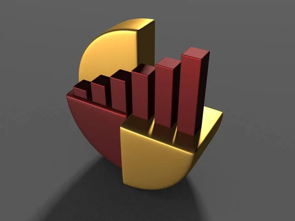 Ekonomiskt Diagram Affärsidé Diagram Över Infografiska Element Återgivning — Stockfoto