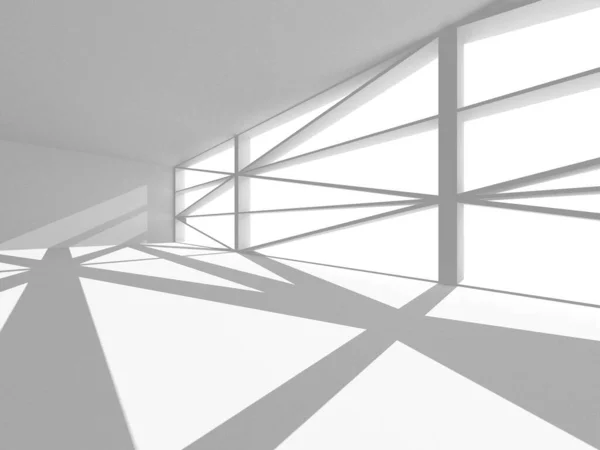 Fundo Moderno Branco Conceito Construção Abstrato Render — Fotografia de Stock