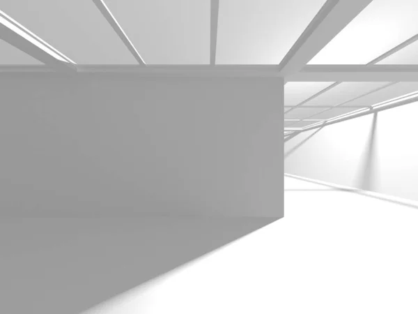 Fundo Moderno Branco Conceito Construção Abstrato Render — Fotografia de Stock