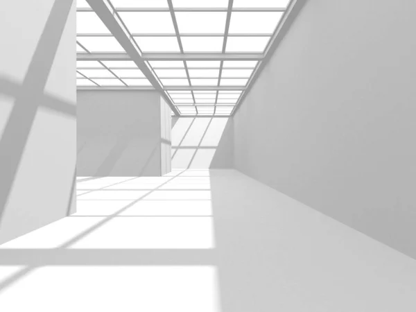 Fundo Moderno Branco Conceito Construção Abstrato Render — Fotografia de Stock