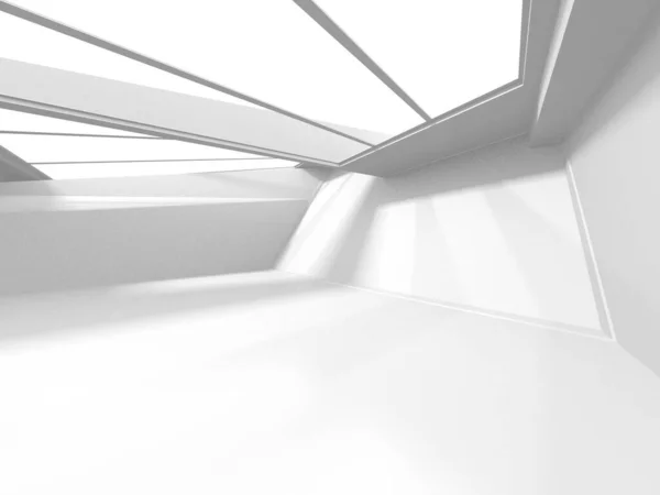 Abstract White Architecture Design Concept Inglês Ilustração Renderização — Fotografia de Stock