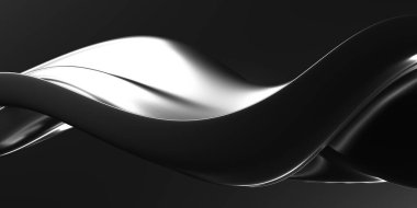 Metalik, soyut, dalgalı sıvı arka plan. 3d resimleme