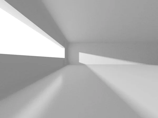 照明付きの部屋のインテリアデザイン 現代建築の概念の背景 3Dレンダリング — ストック写真