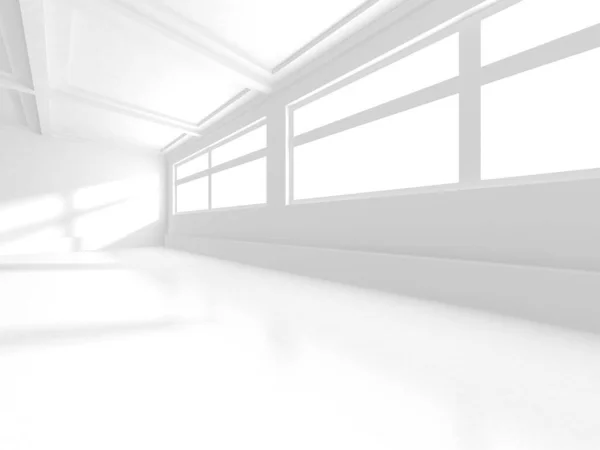 Witte Moderne Achtergrond Abstract Ruimte Interieur Concept Render — Stockfoto