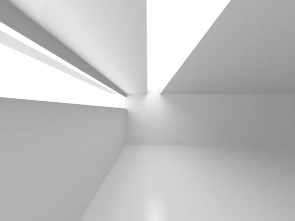 白を基調としている 概要空の部屋 3Dレンダリング — ストック写真