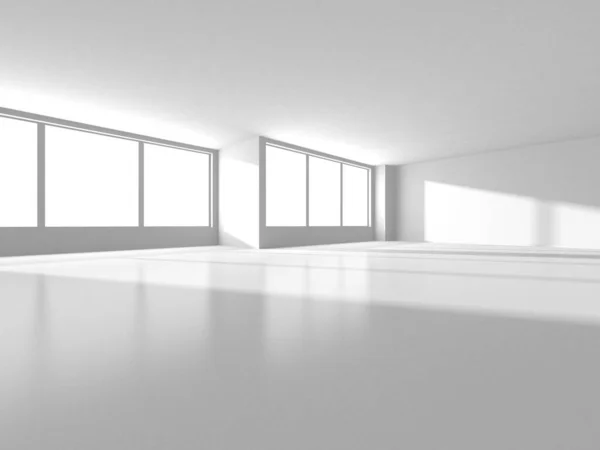 White Modern Background Abstract Empty Room Render — Stock Photo, Image