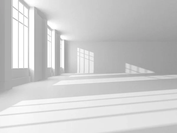 Περίληψη White Room Architecture Design Concept Εικονογράφηση Αποτύπωσης — Φωτογραφία Αρχείου