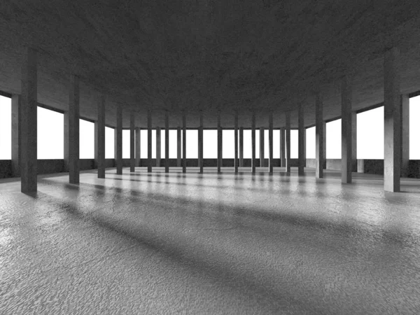 Arquitectura Muro Hormigón Oscuro Habitación Vacía Ilustración Renderizado — Foto de Stock