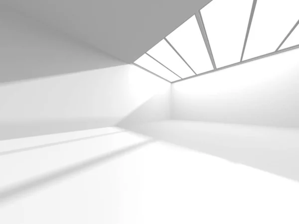 Witte Moderne Achtergrond Abstracte Ruimte Concept Render — Stockfoto