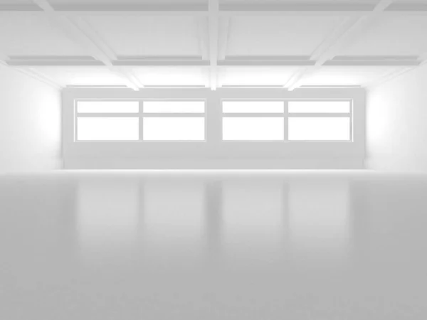 White Modern Background Abstract Room Interior Concept Render — Stock Photo, Image