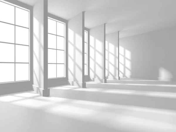 Illuminated Room Interior Design Modern Architecture Concept Background Render — Stock Photo, Image