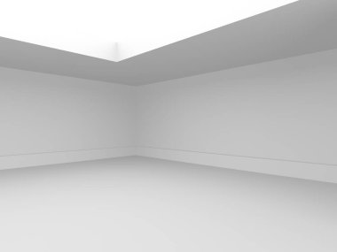 Beyaz Modern Arkaplan. Soyut Bina Konsepti. 3d Hazırlama