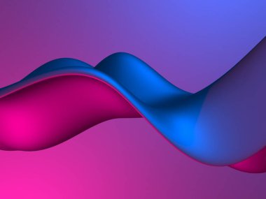 Renkli sıvı metalik dalgalı arka plan. 3d resimleme