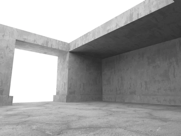 Abstrakcyjne Tło Architektury Puste Szorstkie Betonowe Wnętrze Renderowanie — Zdjęcie stockowe