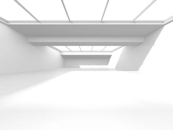 Abstract White Architecture Design Concept Inglês Ilustração Renderização — Fotografia de Stock