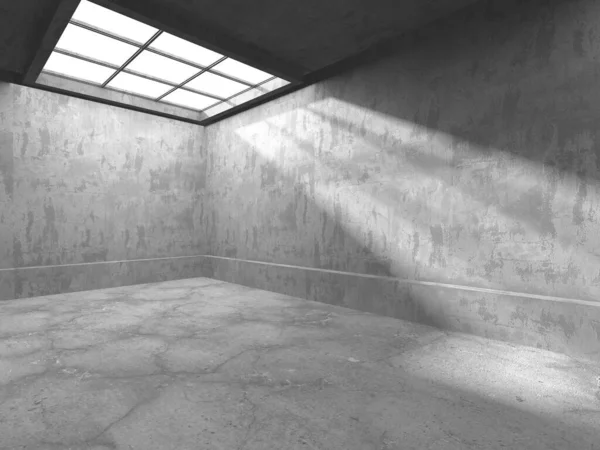 摘要建筑背景 空荡荡的混凝土内部 3D渲染 — 图库照片