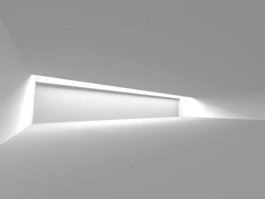 Beyaz Modern Arkaplan. Soyut Bina Konsepti. 3d Hazırlama