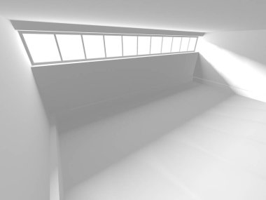 Beyaz Modern Arkaplan. Soyut Bina Konsepti. 3d Hazırlama