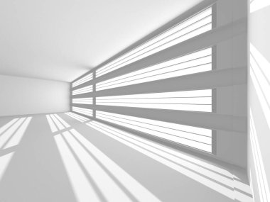 Beyaz Modern Arkaplan. Soyut Bina Konsepti. 3d Hazırlama