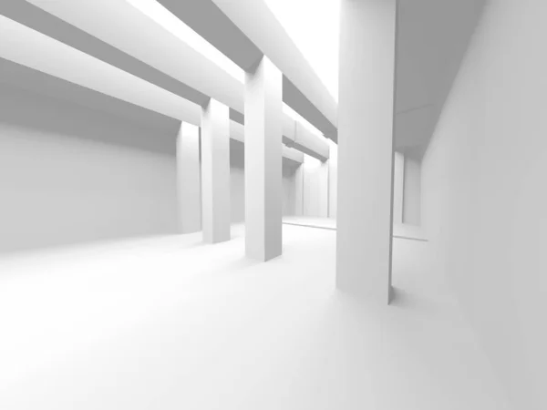 White Modern Background Conceptul Construcție Abstractă Render — Fotografie, imagine de stoc