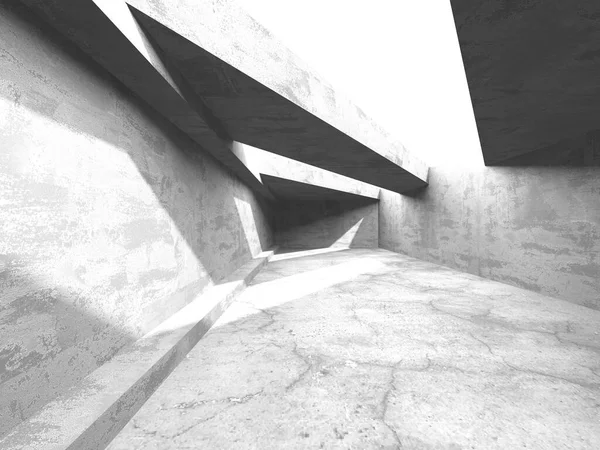 Abstract Architecture Interior Background Empty Concrete Room Render — Stock Photo, Image