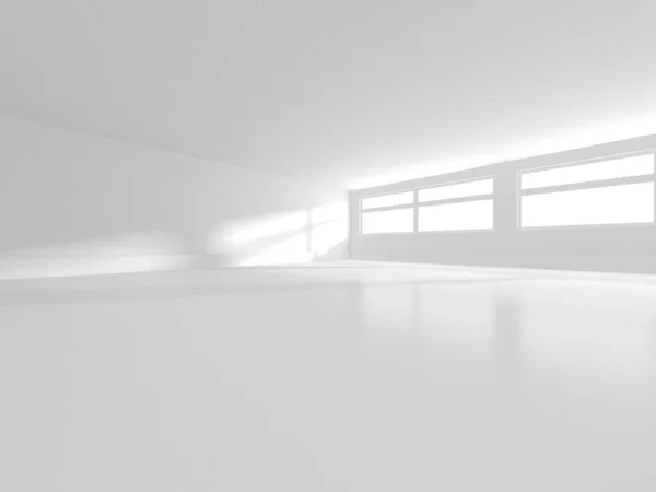 Oświetlone Wnętrze Pokoju Nowoczesna Architektura Renderowanie — Zdjęcie stockowe