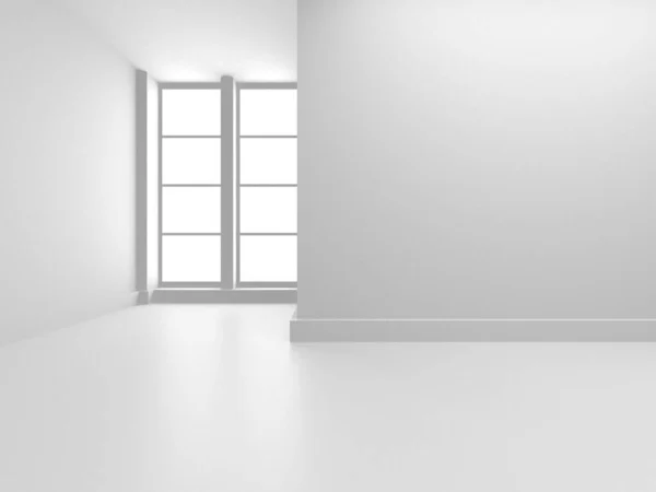 Περίληψη White Room Architecture Design Concept Εικονογράφηση Αποτύπωσης — Φωτογραφία Αρχείου