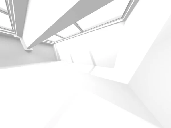 Abstract White Architecture Design Concept Inglês Ilustração Renderização — Fotografia de Stock