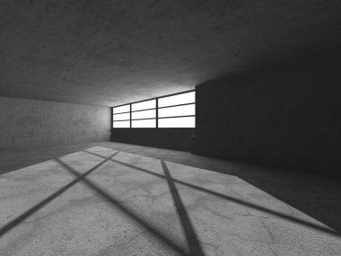 Soyut mimari arka plan. İçi boş beton döşeme. 3d hazırlayıcı