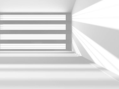 Beyaz Modern Arkaplan. Soyut Bina Konsepti. 3d Hazırlama