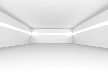 Soyut Beyaz Mimari Tasarım Konsepti. 3d Görüntüleme