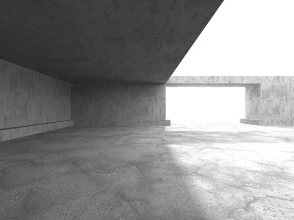 Abstraktní Pozadí Architektury Prázdný Hrubý Betonový Interiér Vykreslení — Stock fotografie