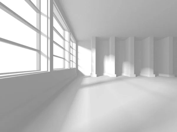 Abstract White Architecture Design Concept Illustrazione Del Rendering — Foto Stock