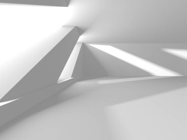 Aydınlatılmış koridor iç tasarımı. Boş Oda İç mimarisi. 3 Boyutlu Hazırlama