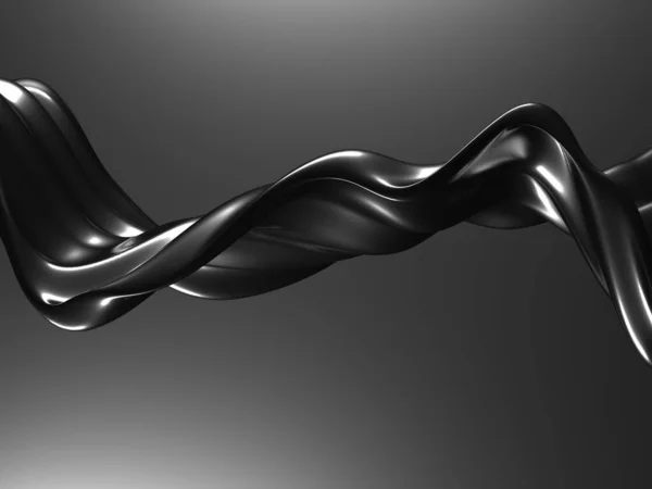 Metallic Abstract Wavy Liquid Background Render Illustration — Stock Photo, Image