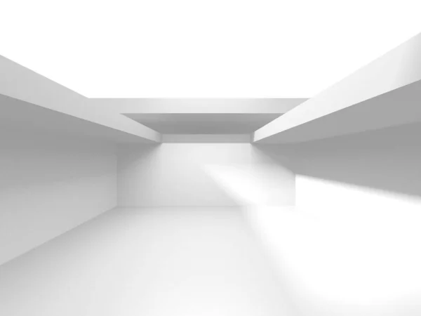 Fundo Moderno Branco Conceito Construção Abstrato Render — Fotografia de Stock