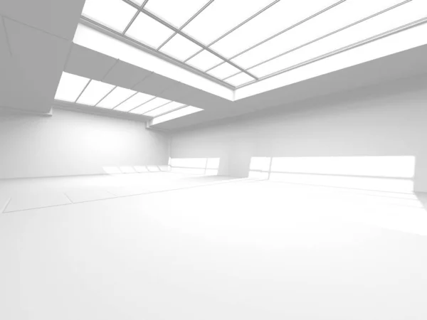 Valkoinen Moderni Tausta Abstrakti Rakennuskonsepti Renderointi — kuvapankkivalokuva