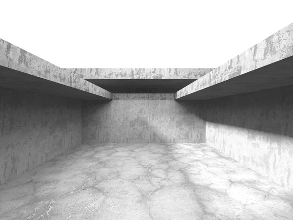 Arquitectura Muro Hormigón Oscuro Habitación Vacía Ilustración Renderizado —  Fotos de Stock