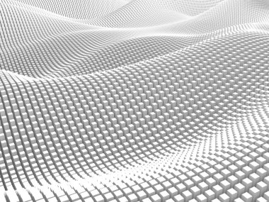 Beyaz soyut sıvı dalgalı arka plan. 3d resimleme