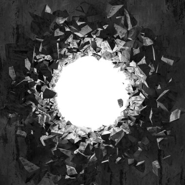 Dark Beton Duvar Mimarisi. Boş Oda. 3d Görüntüleme