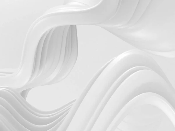 White Abstract Liquid Wavy Background Render Illustration — Stock Photo, Image