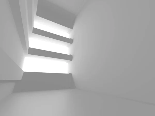 Fundo Moderno Branco Conceito Construção Abstrato Render — Fotografia de Stock