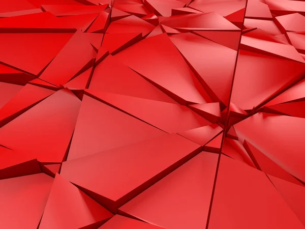 Hexagon Abstract Chaotic Red Bricks Wall Background Render Illustration — Stock Photo, Image