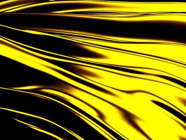 Altın soyut dalgalı sıvı arka plan. 3d resimleme