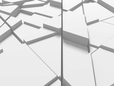 Beyaz Geometrik Poligon Soyut Arkaplan. 3d Hazırlama